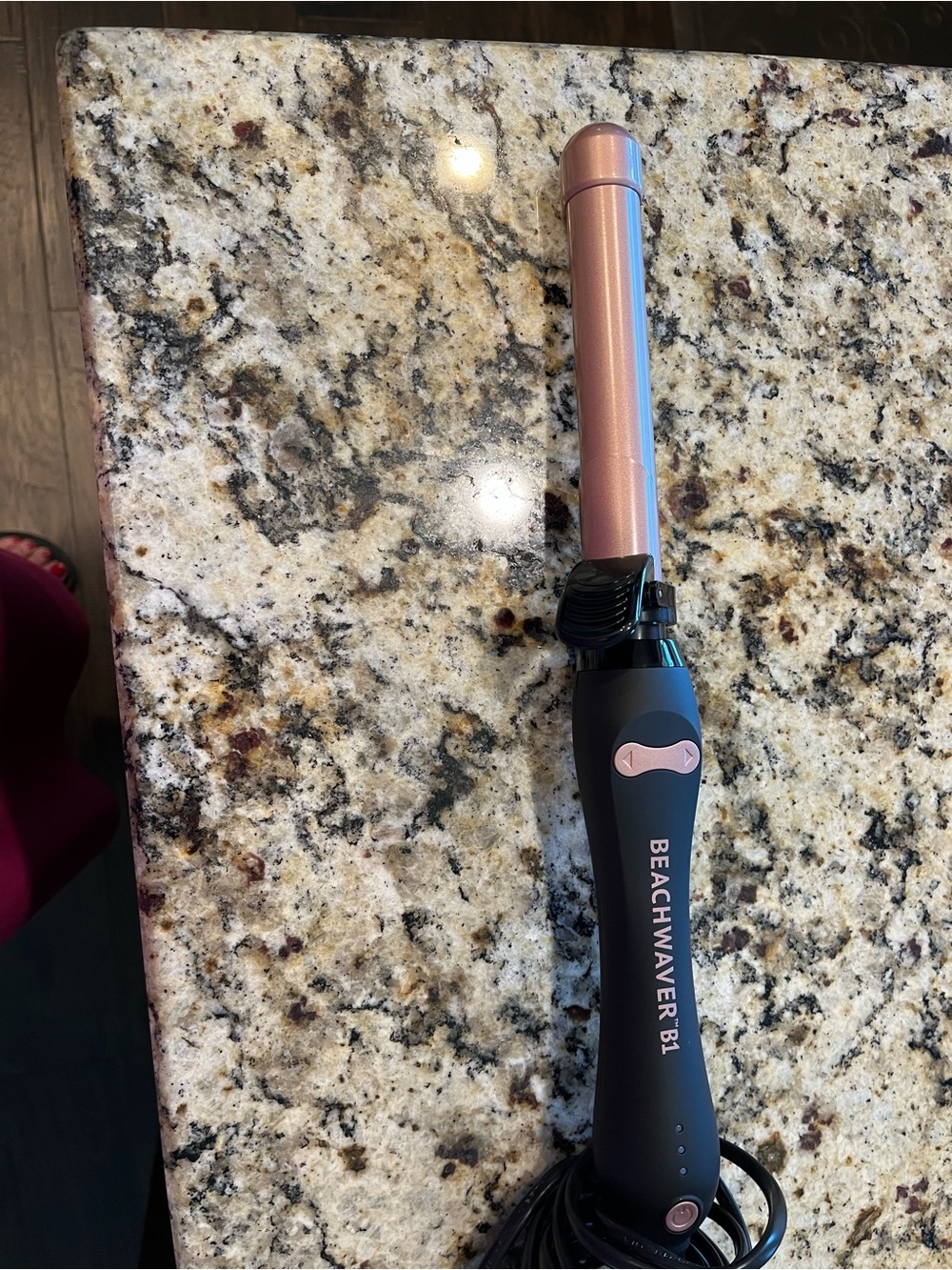 Beachwaver B1 Rose Gold Curling Iron - Sleek Home Styling Tool